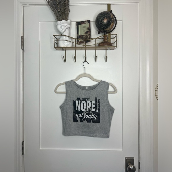 NOPE Not Today Crop Tank - Picture 2 of 5